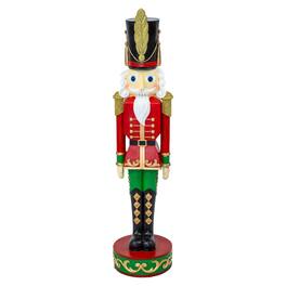 Sunnydaze - Kristoff the Christmas Nutcracker Soldier - 1 Statue - 29" - Red
