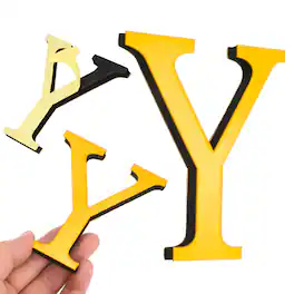Unique Bargains - 3D Alphabet Mirror Wall Sticker, Acrylic Letter Y Self-Adhesive Home Decor for Living Room, Bedroom - Gold