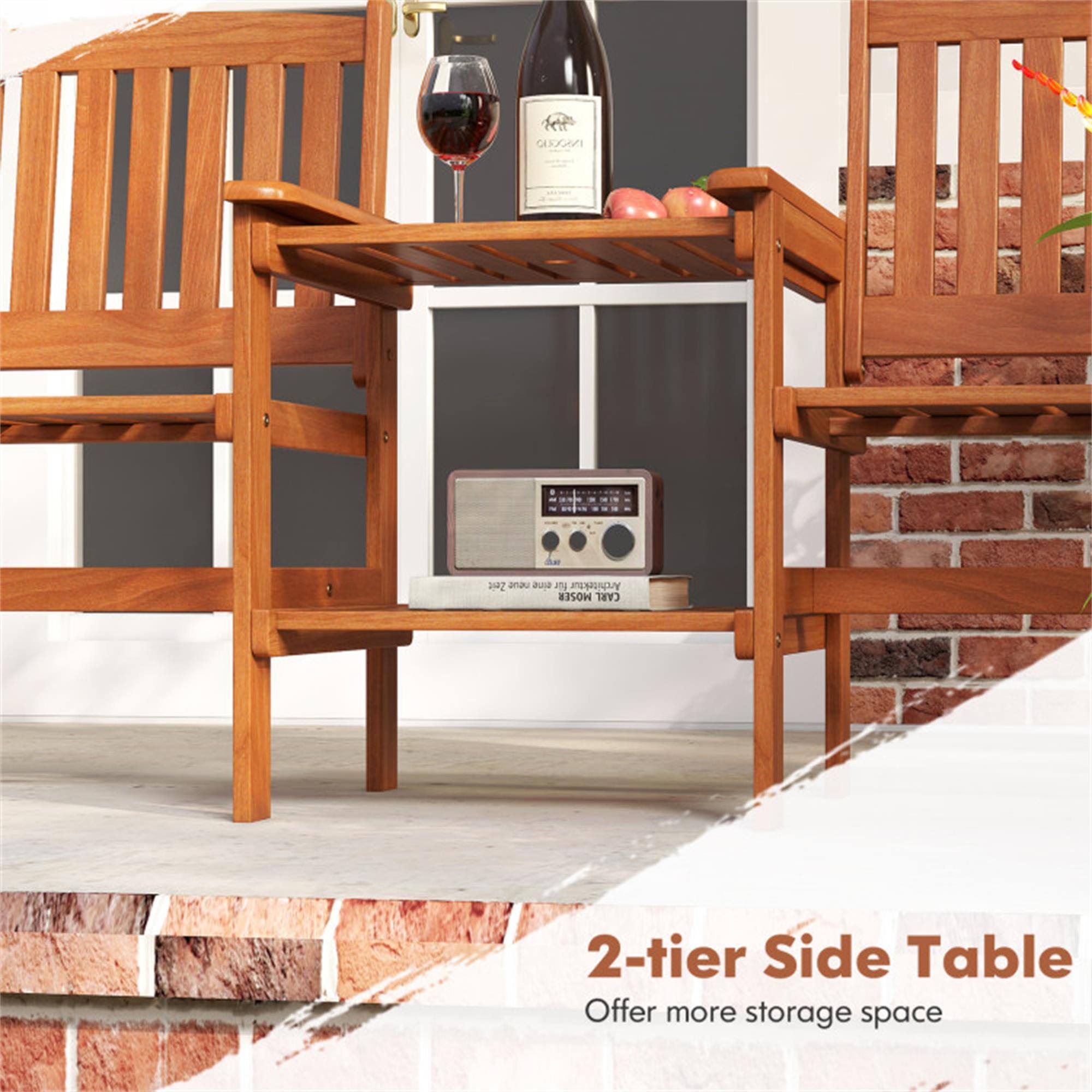 GUOGGI de au ausa F nosispuy MOSER CARL 2-tier Side Table  
Offer more storage space