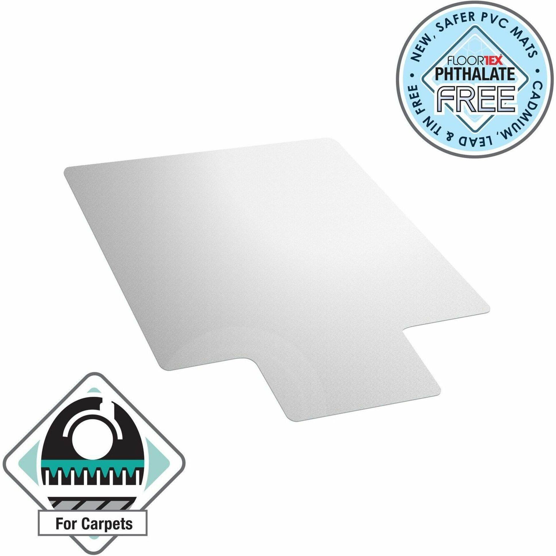 Alt View 17. Floortex - Computex Anti-Static Vinyl Lipped Chair Mat for Carpets up to 3/8'' - 36'' x 48'' - Clear.