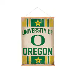 Evergreen Enterprises - Oregon Ducks 24" x 36" Antique Style Canvas Wall Art Tapestry with Wood Frame - Multicolor