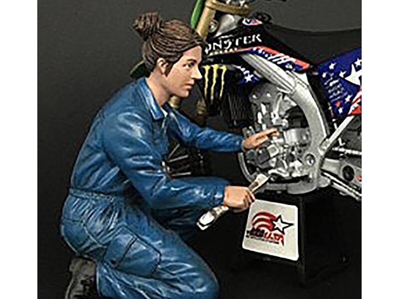 Alt View 2. American Diorama - Mechanic Chole Figurine for 1/12 Scale Motorcycle Models by American Diorama.