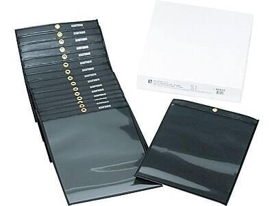 Alt View 2. C-line - Vinyl Job Ticket Holders, 9" x 12", 25/Box - Clear with Black Back.