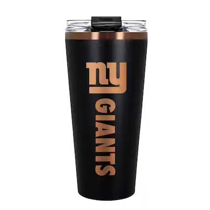 Front. Great American Products - New York Giants 30oz. Big Slim Tumbler - Black.