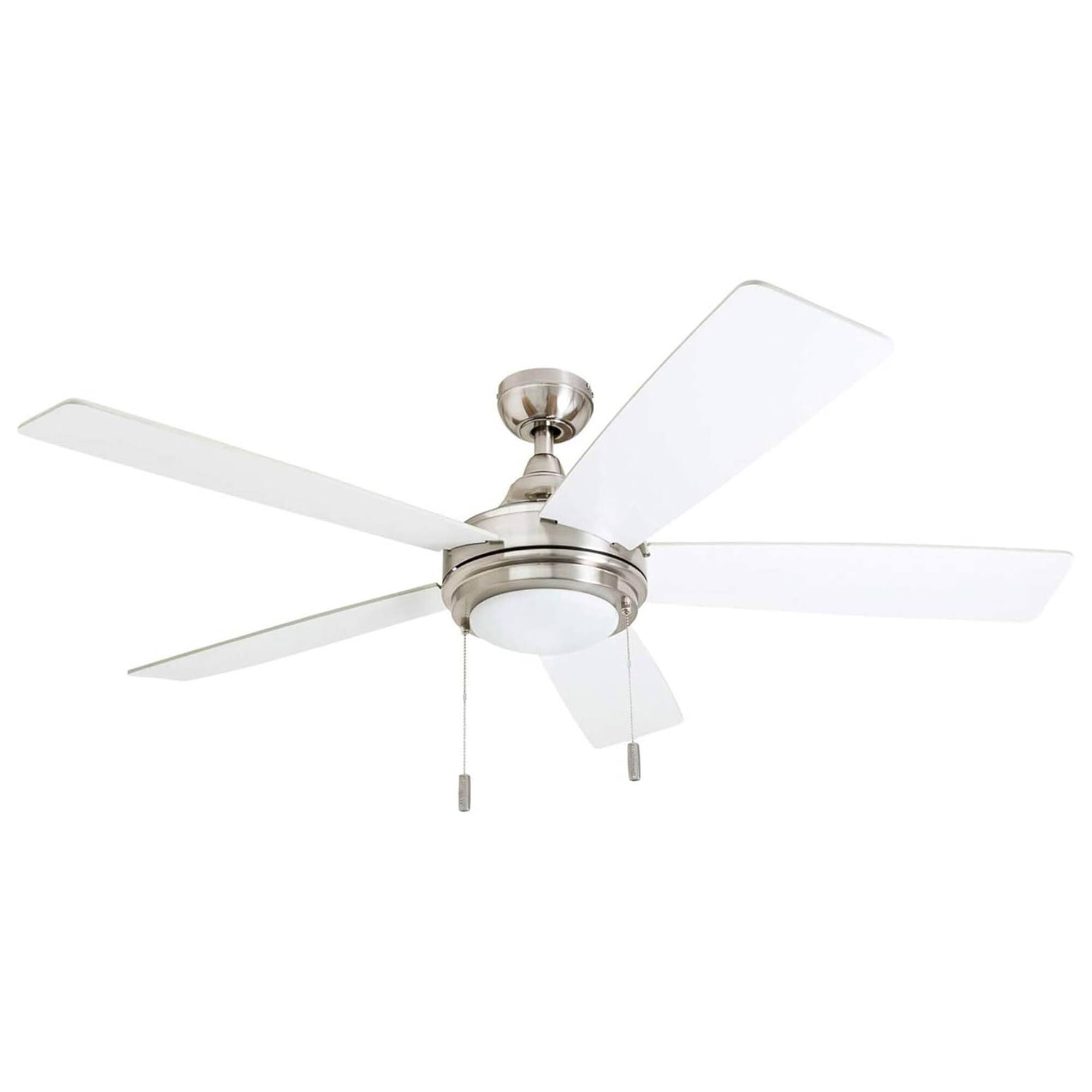 Alt View 7. Honeywell - Honeywell Ventnor 52" Modern Farmhouse LED Ceiling Fan with Pull Chain, Nickel - Brushed Nickel.