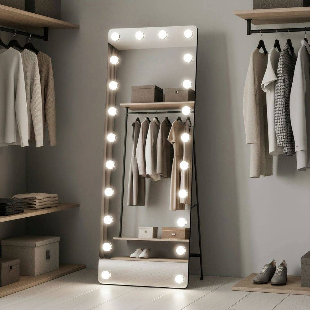 Kadyn - 64x21 Inch Hollywood Style Full-Length Vertical LED Mirror with Modern Frame