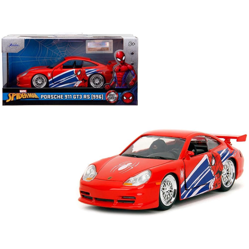 Jada - Porsche 911 GT3 RS (996) with Graphics "Marvel's Spider-Man" 1/32 - Red