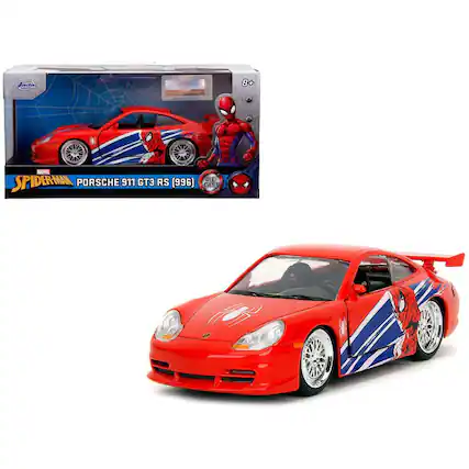 Jada DELOCSM 8+ MARVEL DIE SPIDER-MAN PORSCHE 911 GT3 RS (996) CAST