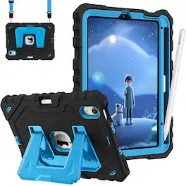 Kitcheniva - Shockproof Heavy Duty Case For iPad Mini 7 Full Body Rugged Cover - Black Blue