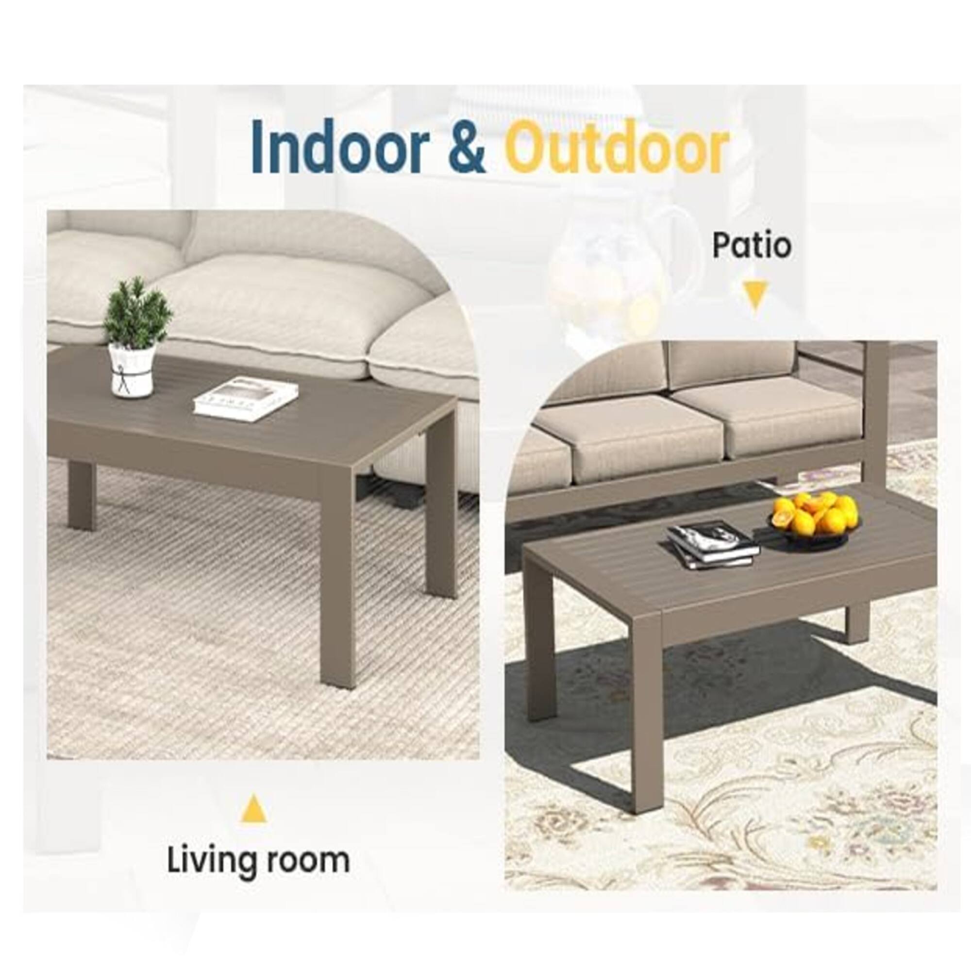 Indoor & Outdoor  
Patio  
Living room