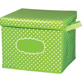 Teacher Created Resources - Lime Polka Dots Storage Box
