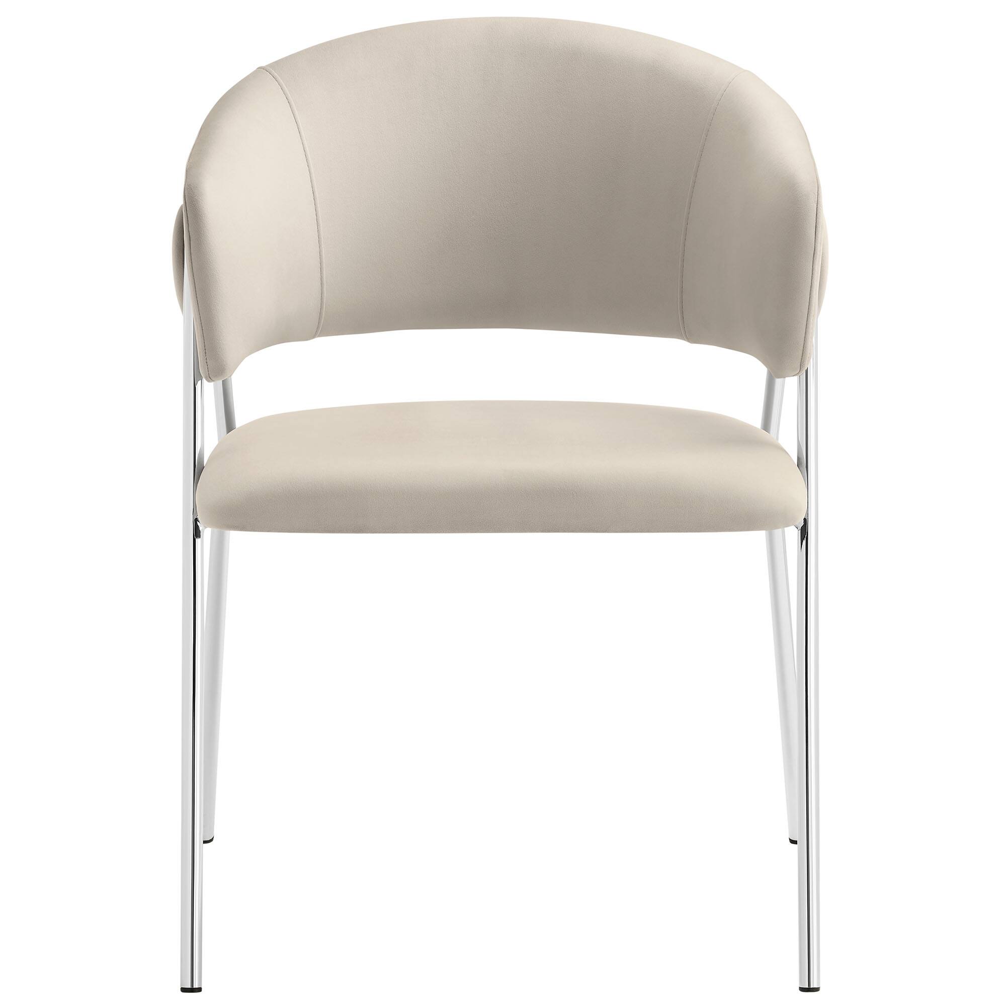 Alt View 3. Modway - Nella Upholstered Performance Velvet Dining Chair Set of 2 by Modway - Silver.