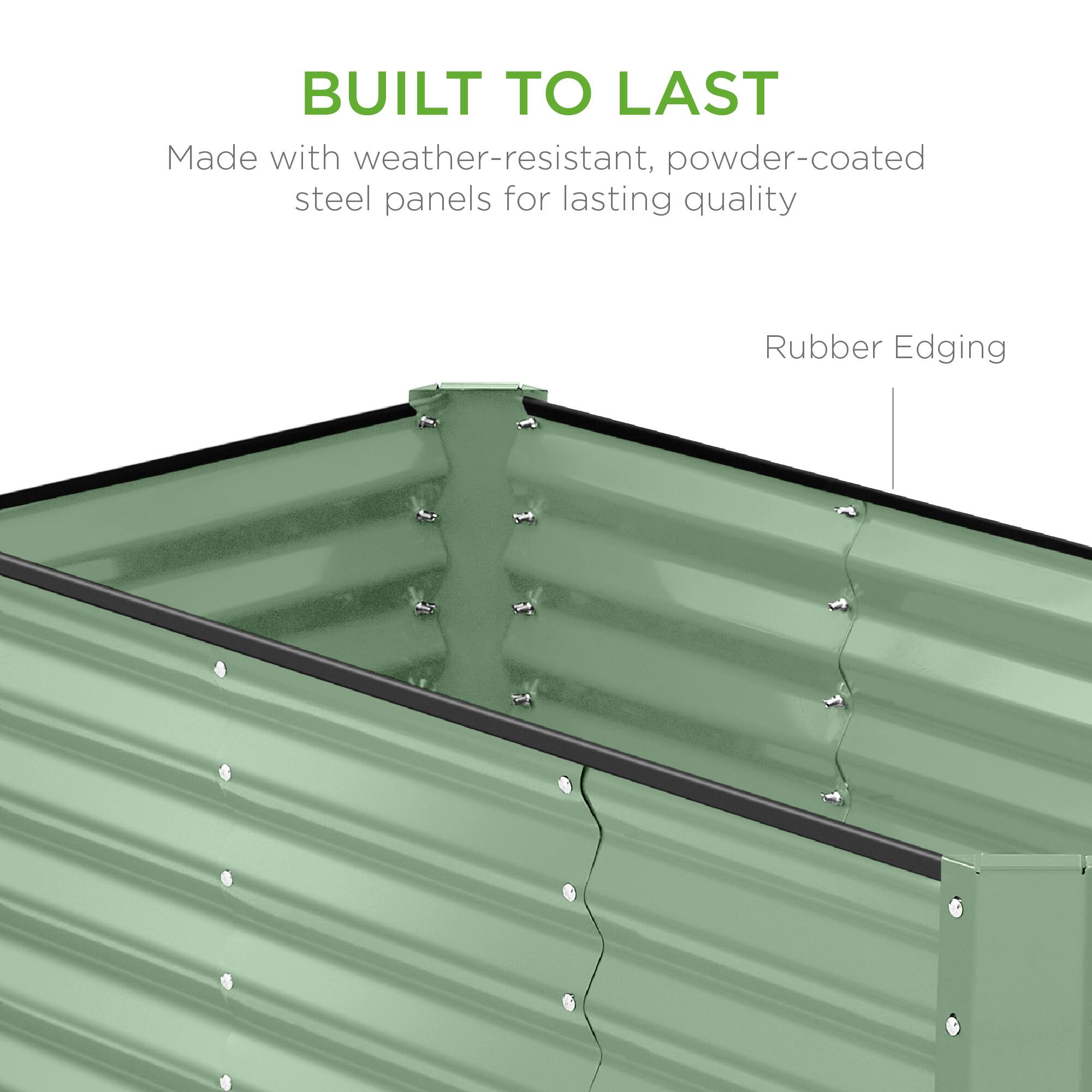 BUILT TO LAST

Made with weather-resistant, powder-coated steel panels for lasting quality

Rubber Edging