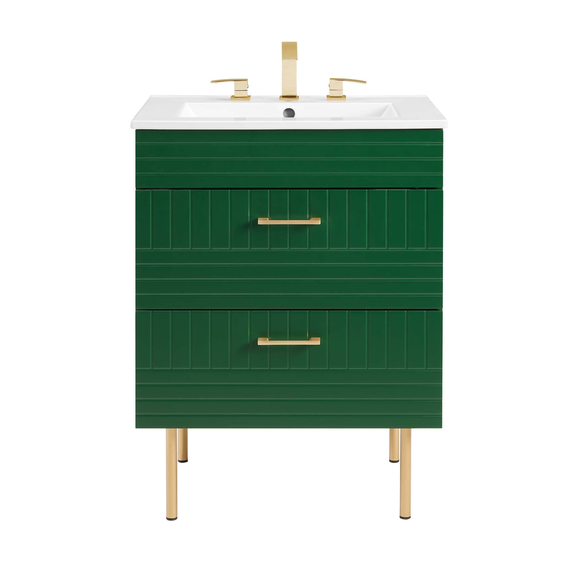 Alt View 3. Modway - Daybreak Bathroom Vanity Basin Included by Modway - Green White.