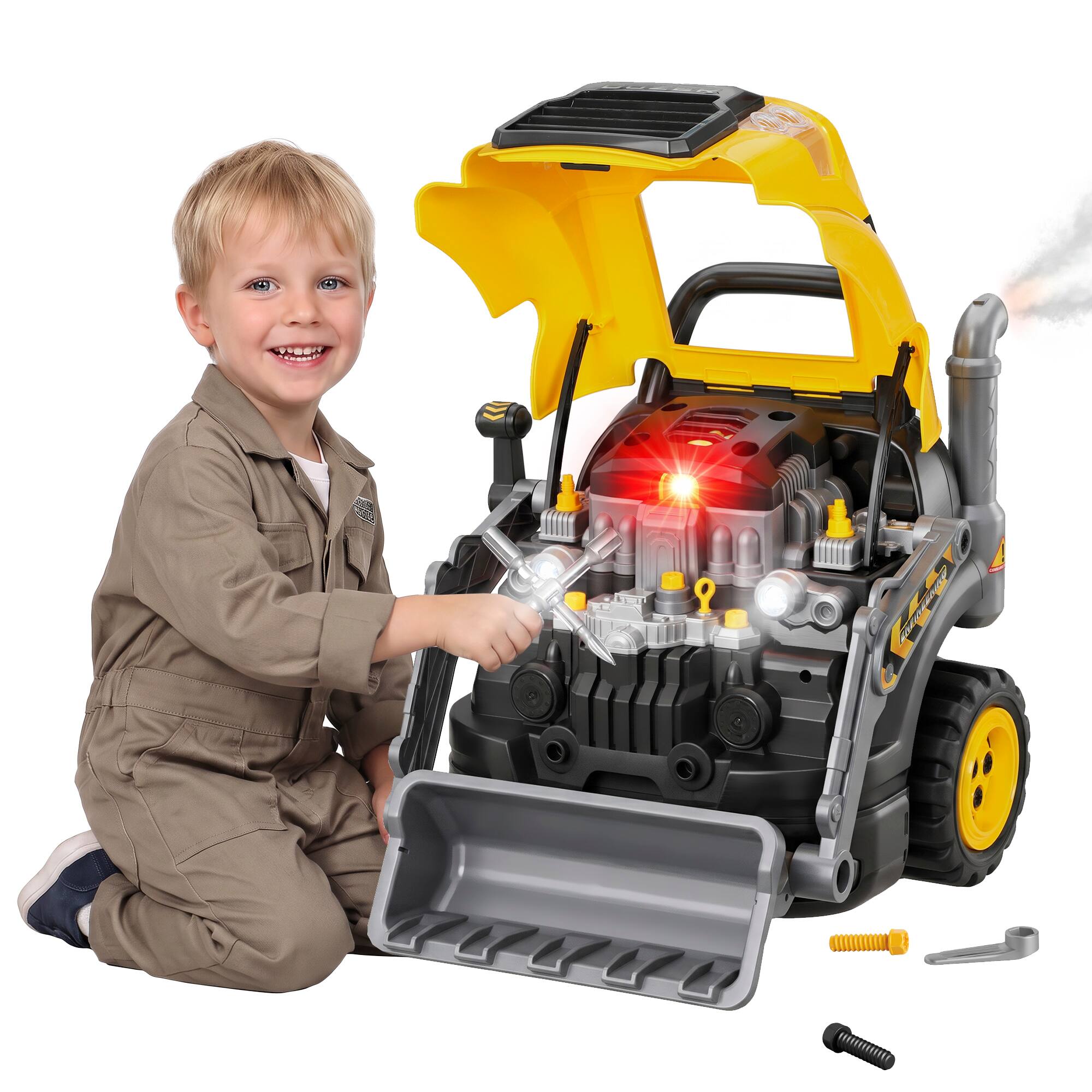 Qaba - Engine Toy, Kids Mechanic Repair Set with Spray, Lights, Sounds - Yellow price history on PriceWatchPro