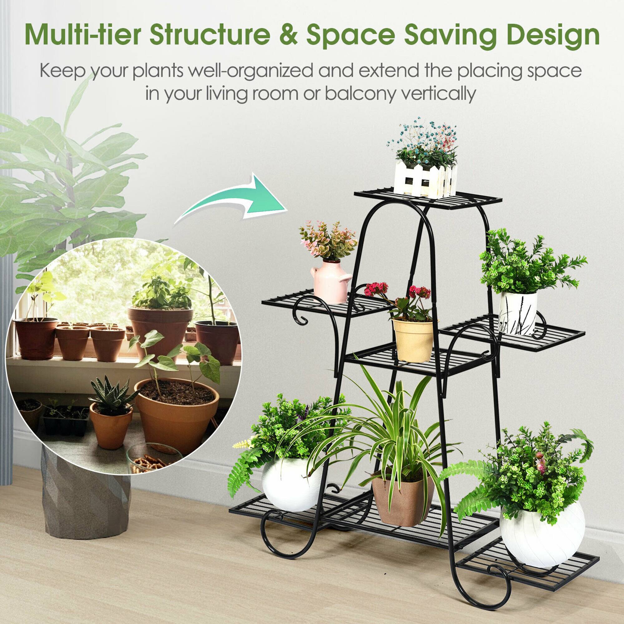 Multi-tier Structure & Space Saving Design

Keep your plants well-organized and extend the placing space in your living room or balcony vertically