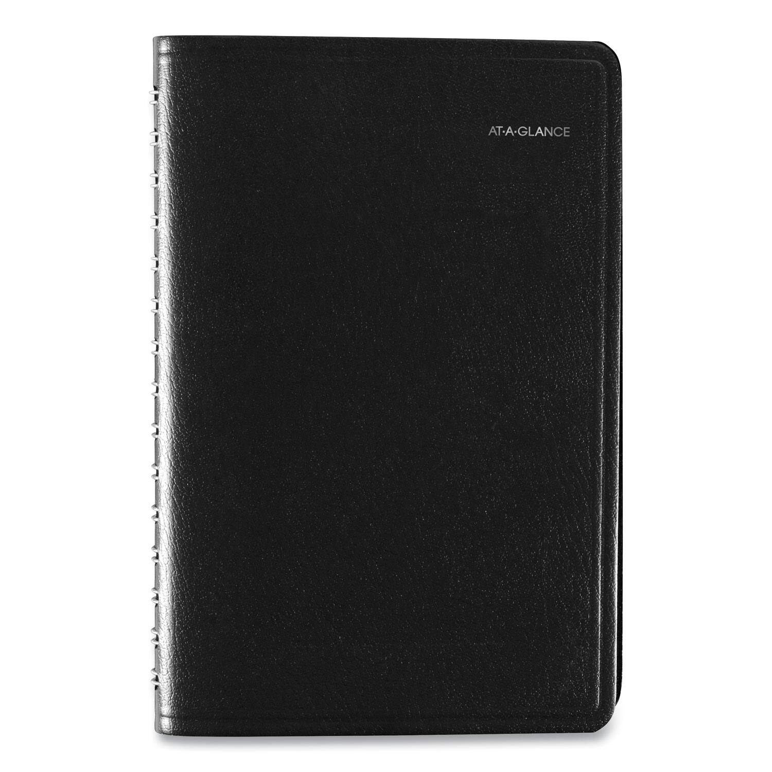 Left. AT-A-GLANCE - DayMinder Daily Appointment Book 8.5 x 5.5 Black Cover 12 Month Jan to Dec 2026.