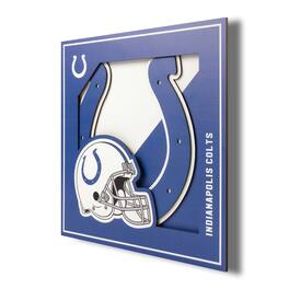 YouTheFan - Indianapolis Colts 12'' x 12'' 3D Logo Wall Art - Multicolor