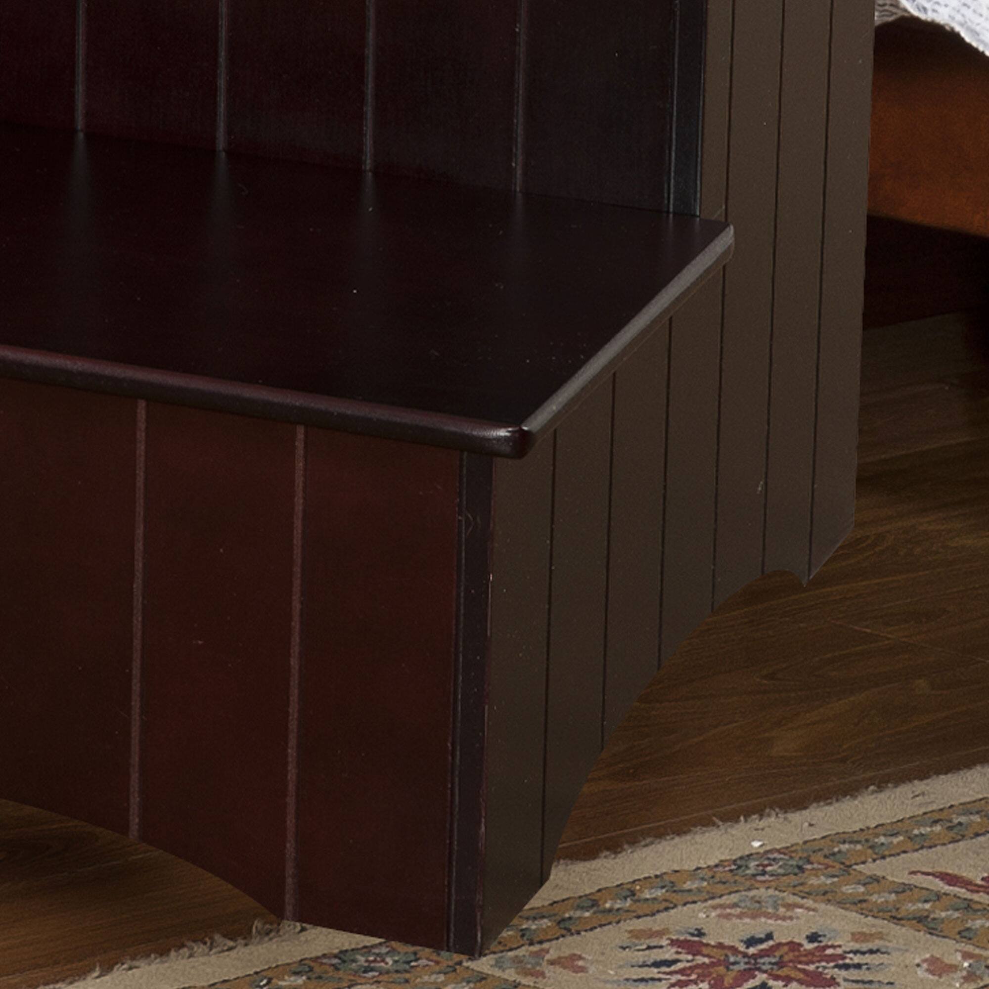 Alt View 2. Kings Brand Furniture - Kings Brand Furniture 2 Step Wooden Step Stool with Hidden Storage for Adults or Kids, Dog Stairs - Dark cherry.