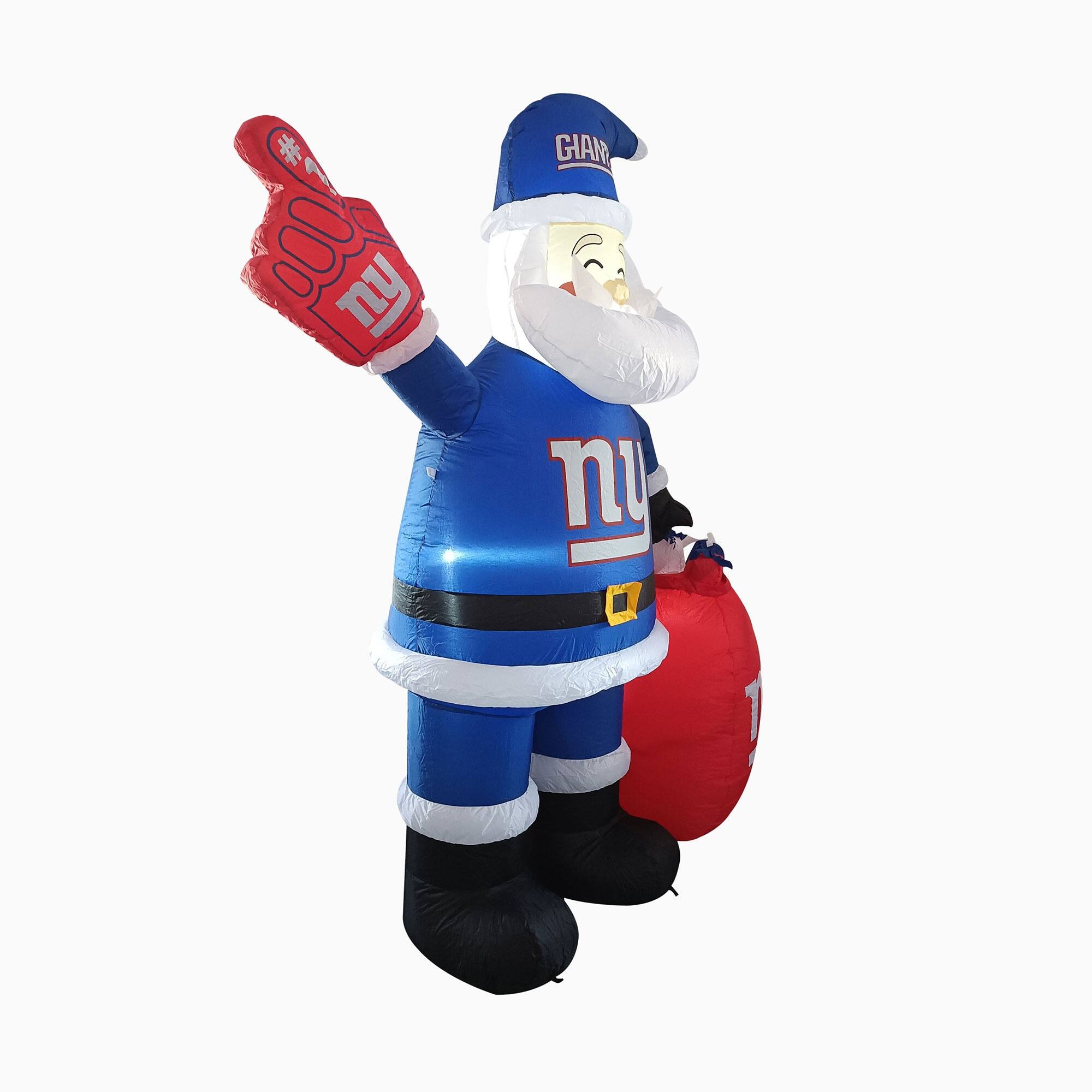 Alt View 1. Logo Brands - New York Giants 7' Inflatable Santa - Multicolor.