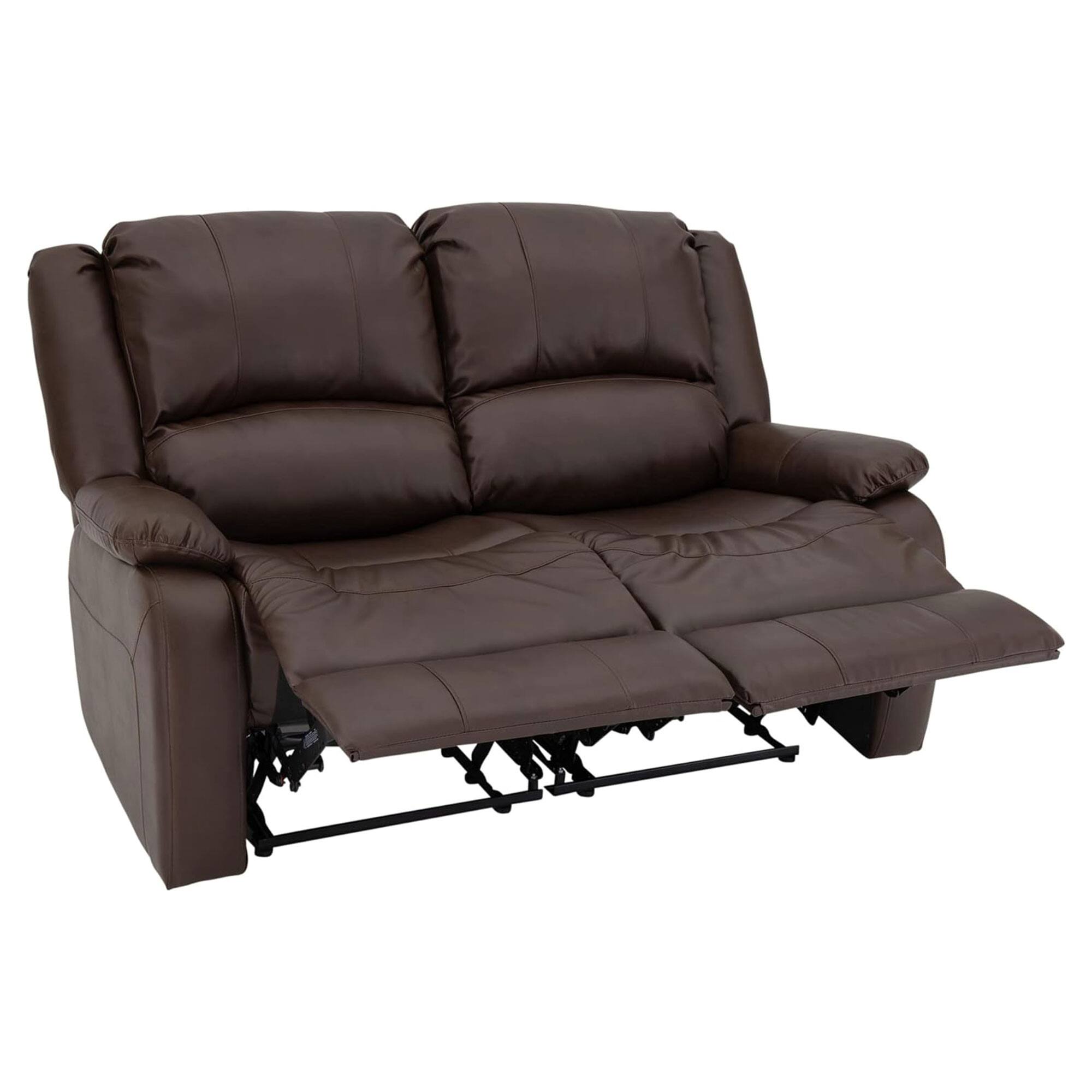 Alt View 5. RecPro - RecPro Charles 58 Inch Recliner Sofa RV Faux Leather Lounge Furniture, Mahogany - Mahogany.