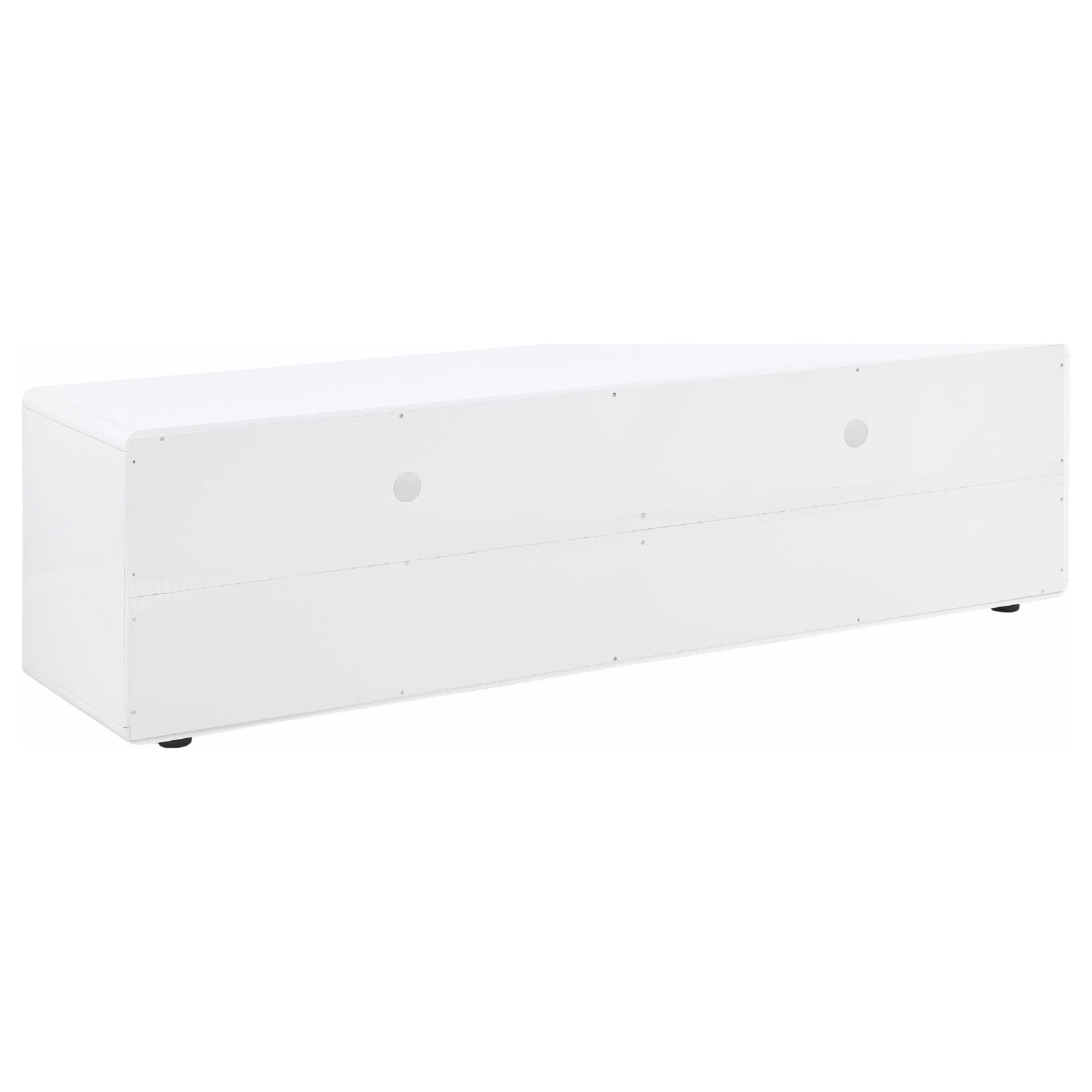 Alt View 2. Manhattan Lane - Siena TV Stand Media Console with 2 Drawers, White Gloss Wood 71 Inch - White.