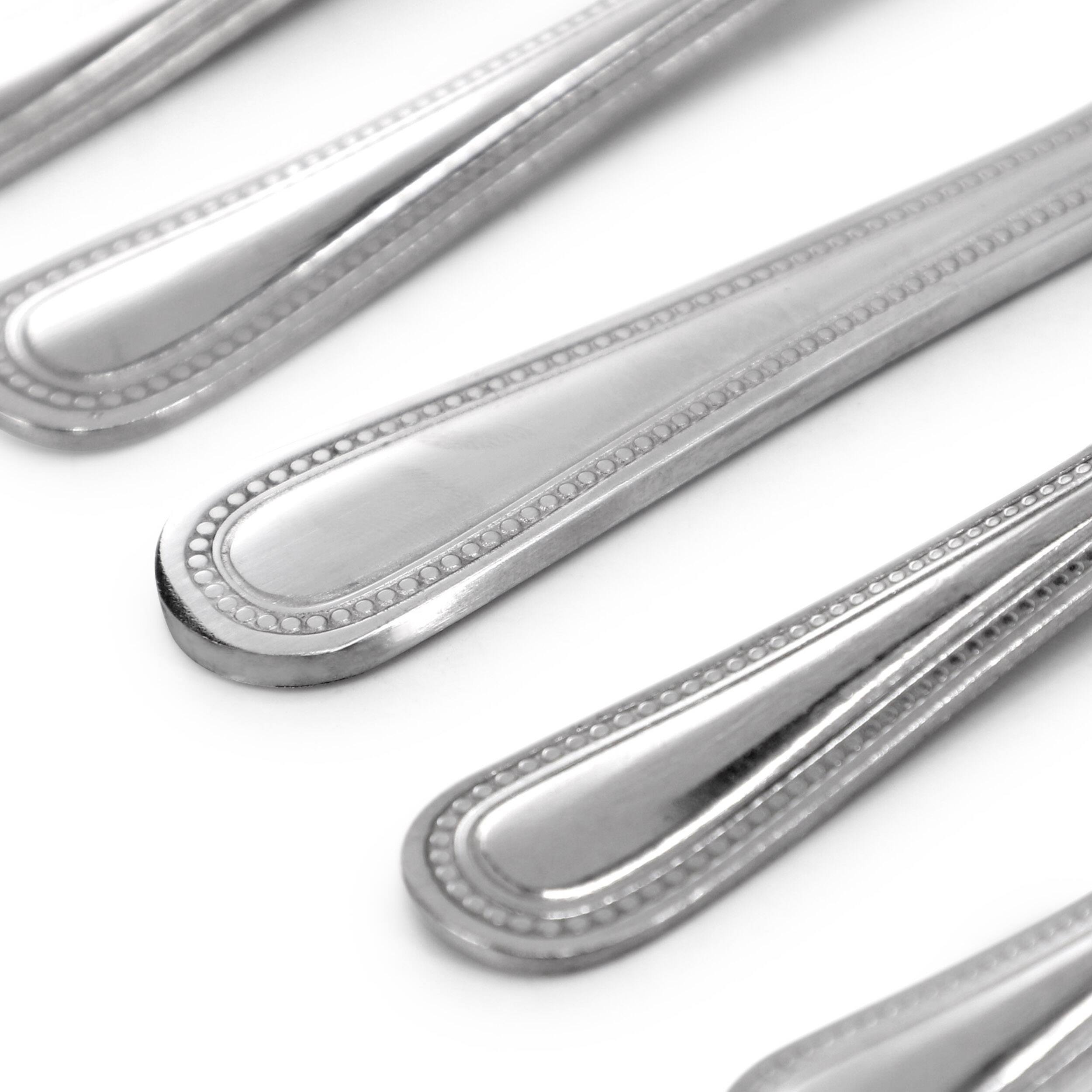 Alt View 5. Gibson - Gibson Home 87 Piece Stainless Steel Flatware and Serving Utensil Set in Silver - Silver.