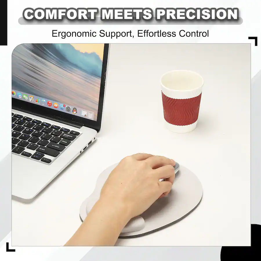 Uss Rose Unique Bargains Ergonomic Gel Mouse Pad with Wrist Rest Support Memory ...