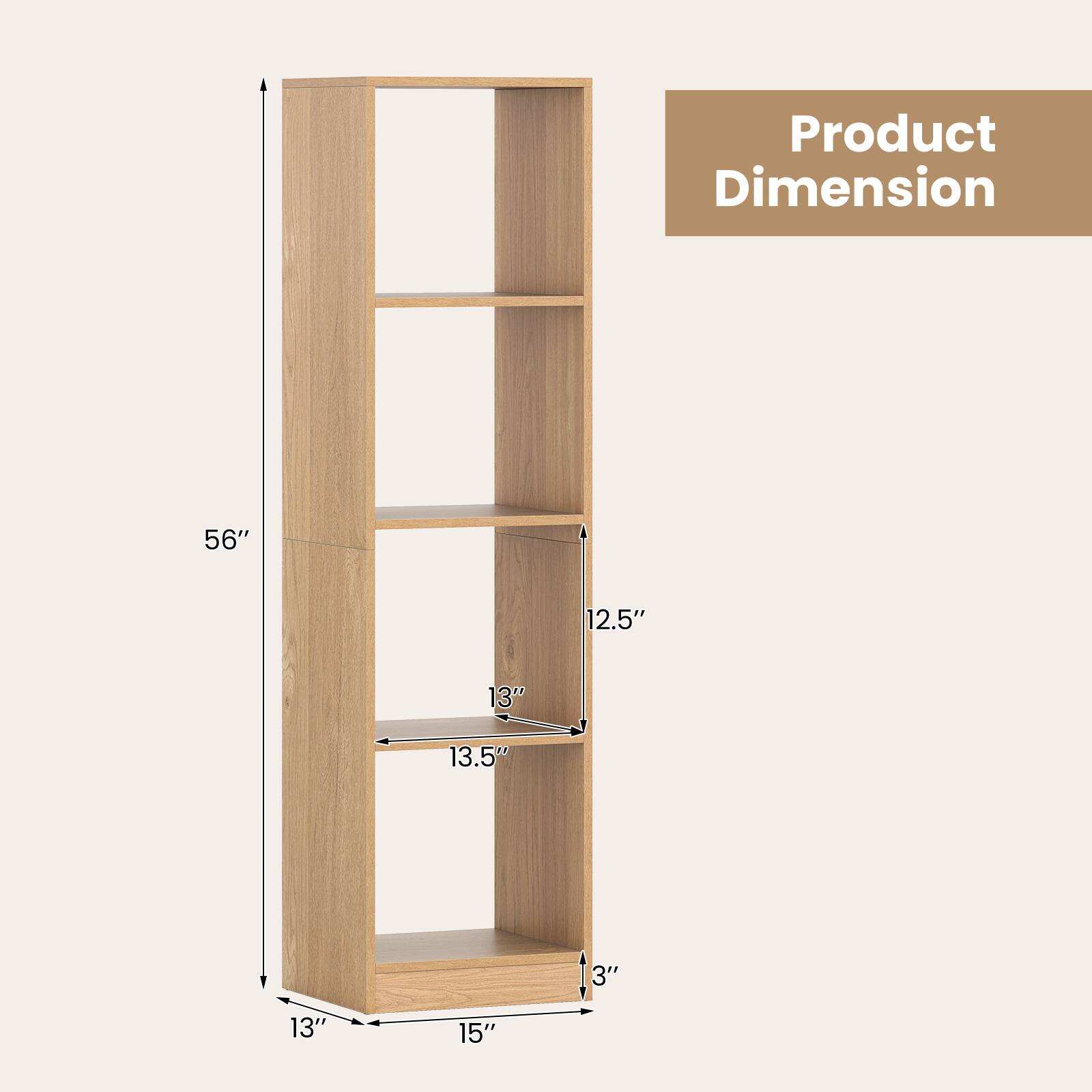 Product Dimension: 56" x 12.5" x 13" x 13.5" x 3" x 13" x 15"