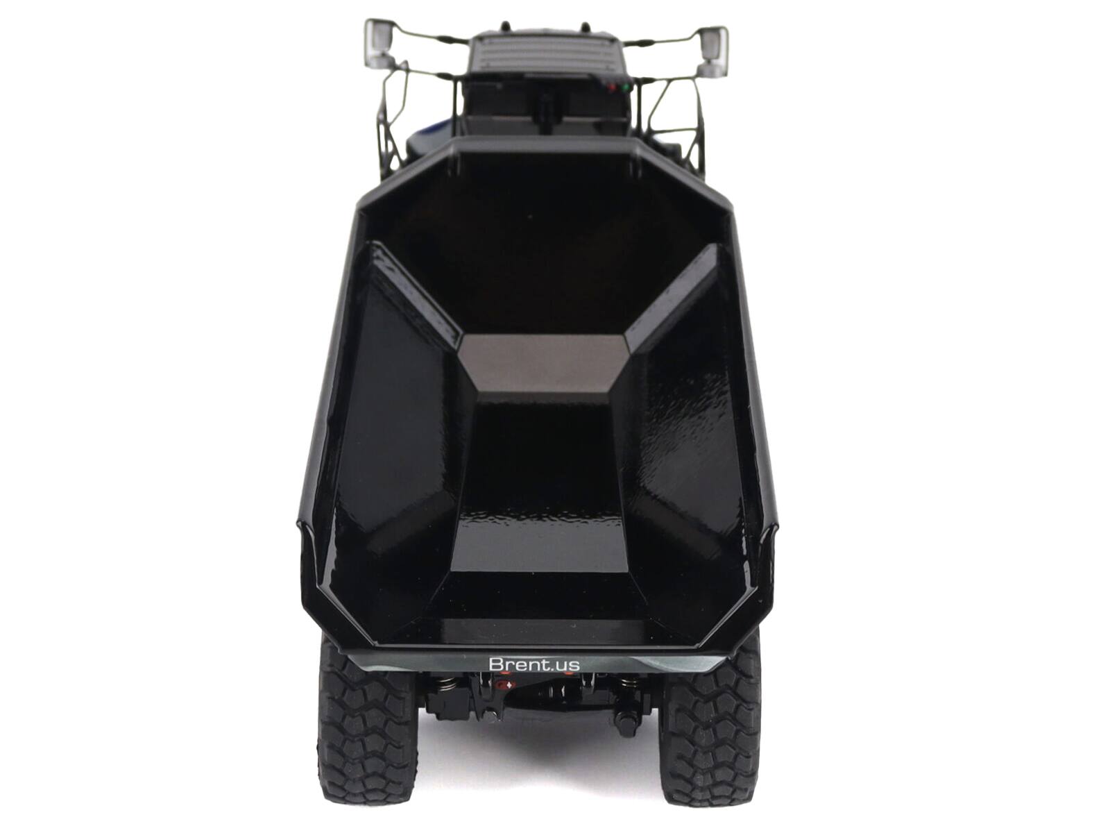 Alt View 1. Diecast Masters - CAT 745 Articulated Dump Truck Brent Scarbrough & Co. Back the Blue Black Graphics High Line Series 1/50 Diecast - Black.