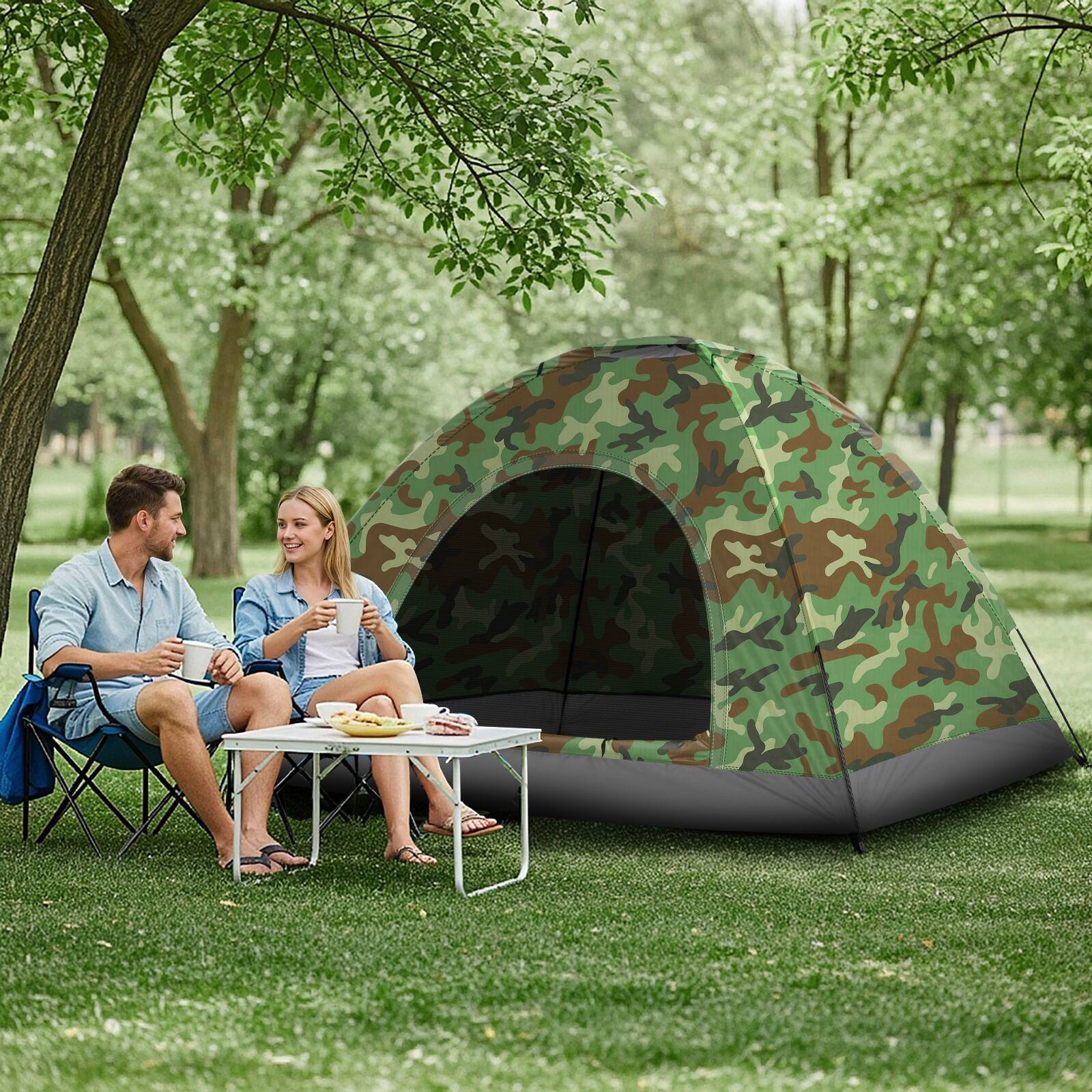 Alt View 7. Winado - Camping Tent, Portable Dome Tent 78*53in for 3-4 Person Waterproof for Outdoor Hiking Climbing Camping Backpacking - Camouflage.