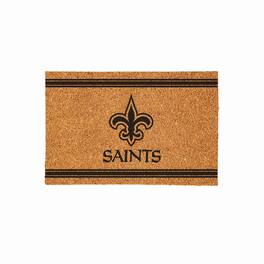 Evergreen Enterprises - New Orleans Saints 24" x 36" Outdoor Monochrome Team Logo Coir Mat - Brown