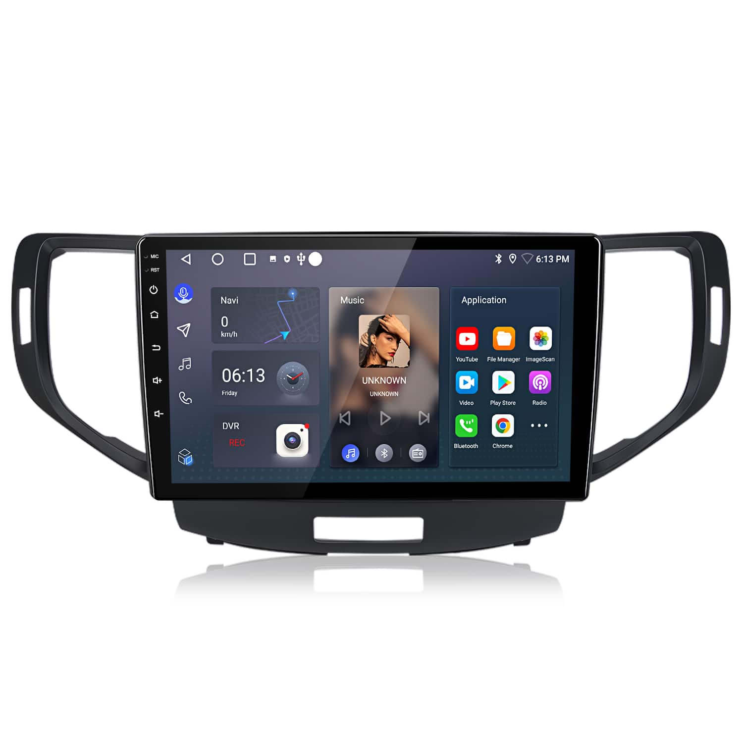 Junsun - For Honda Accord 8 Spirior 2008-2013 2+64GB Android 14 Carplay Car Stereo Radio GPS Navi WIFI RDS SWC BT FM - Black