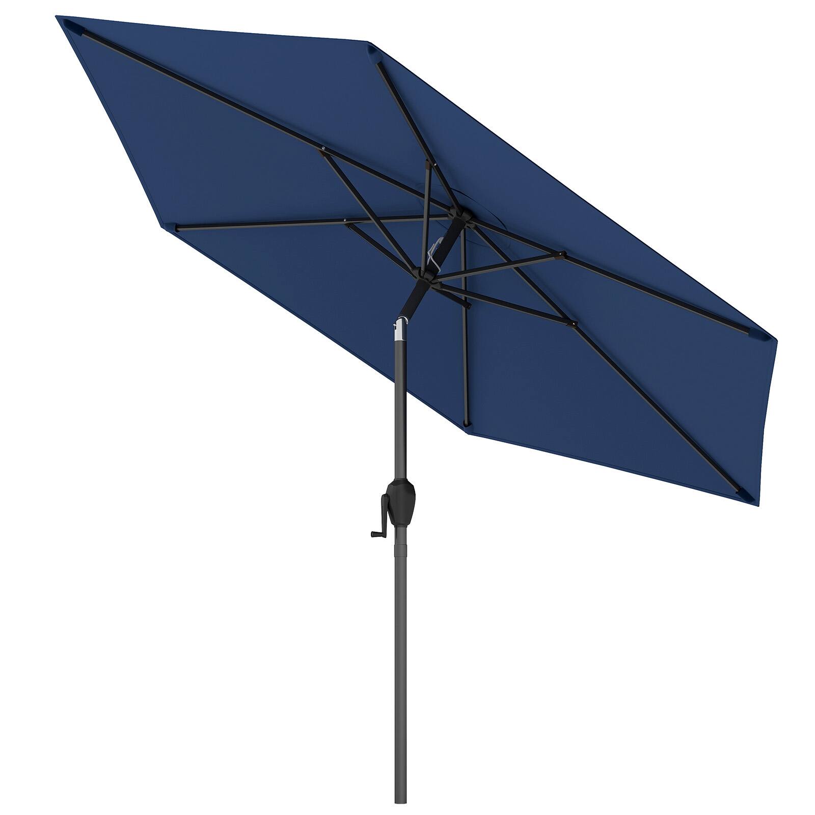 Alt View 9. Gymax - Gymax 7.5 ft Patio Umbrella Outdoor Heavy Duty Market Umbrella w/ Push Button Tilt Navy Blue - Blue.