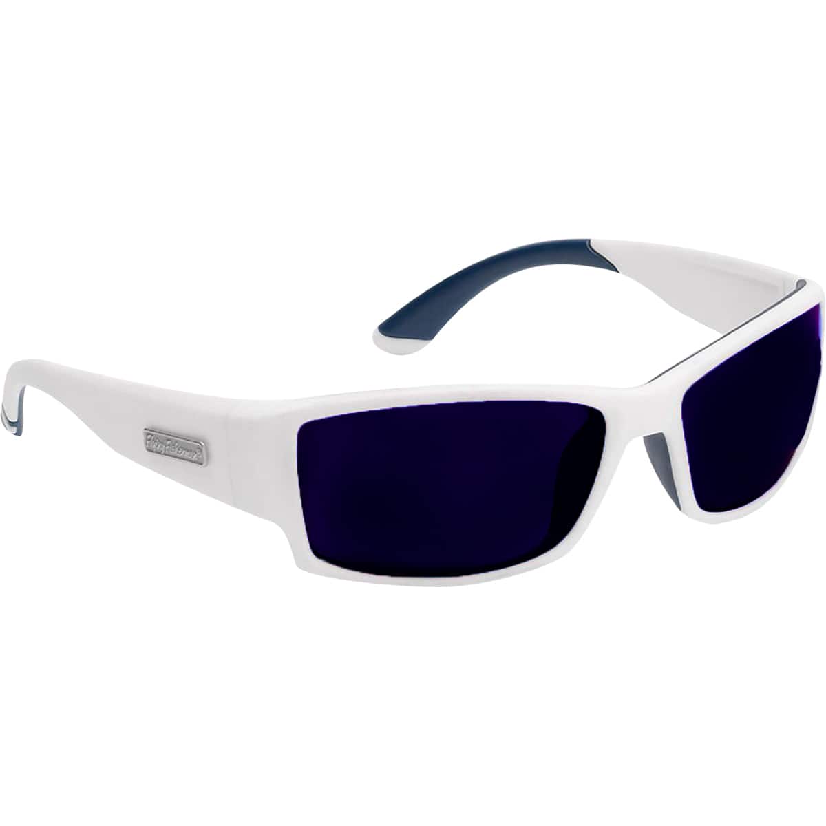 Flying Fisherman - Razor Polarized Sunglasses - Matte White/Smoke Blue Mirror - Matte White/Smoke-Blue Mirror
