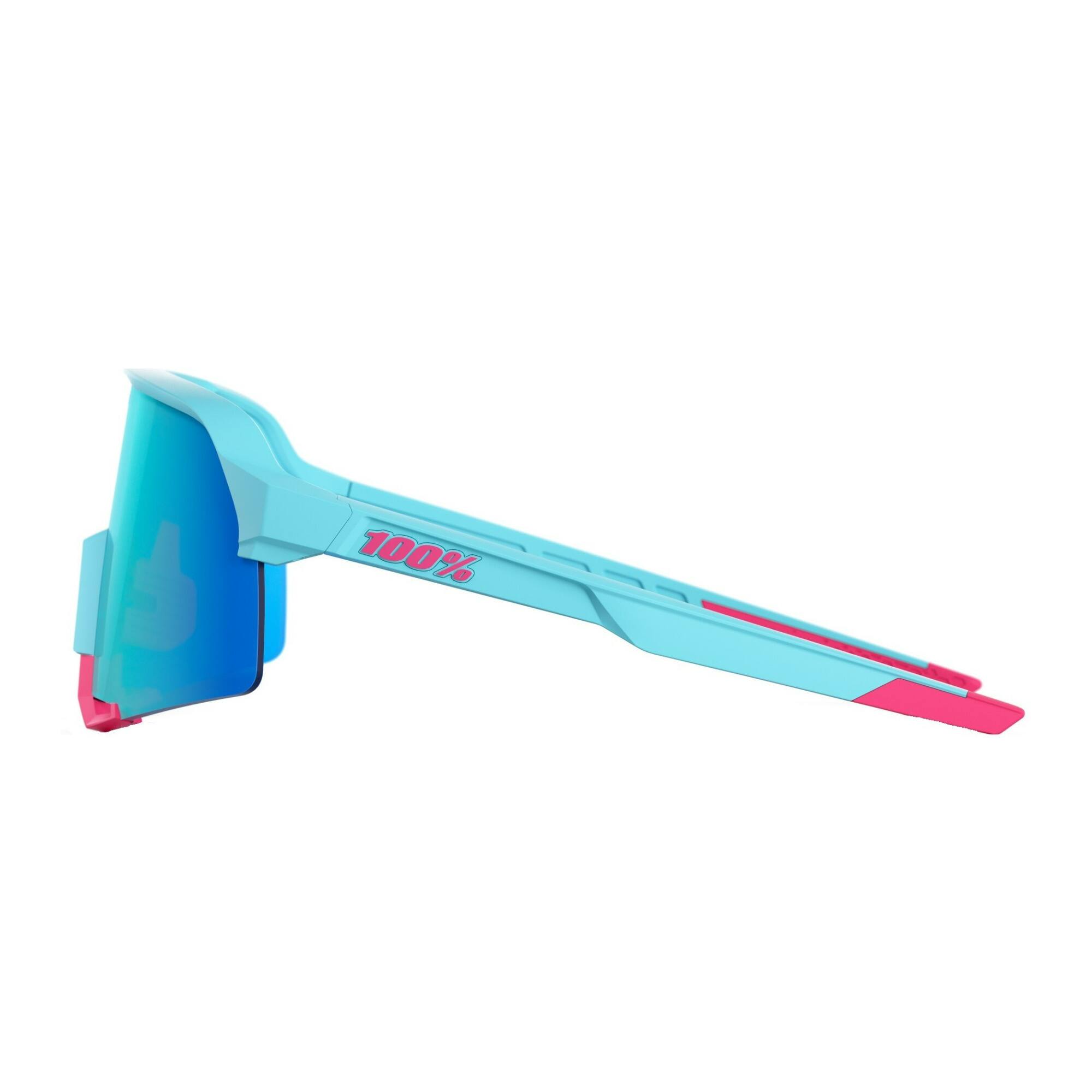 Back. 100% - 100 Percent S3 LE Tatis 4 Soft Tact Blue Sunglasses with Blue Topaz Mirror Lens - Blue.