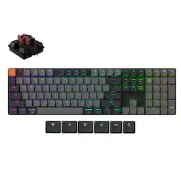 Keychron - K5 Version 2 Full-Size Low-Profile Wireless Keyboard with Hot-Swap Brown Switch - Black