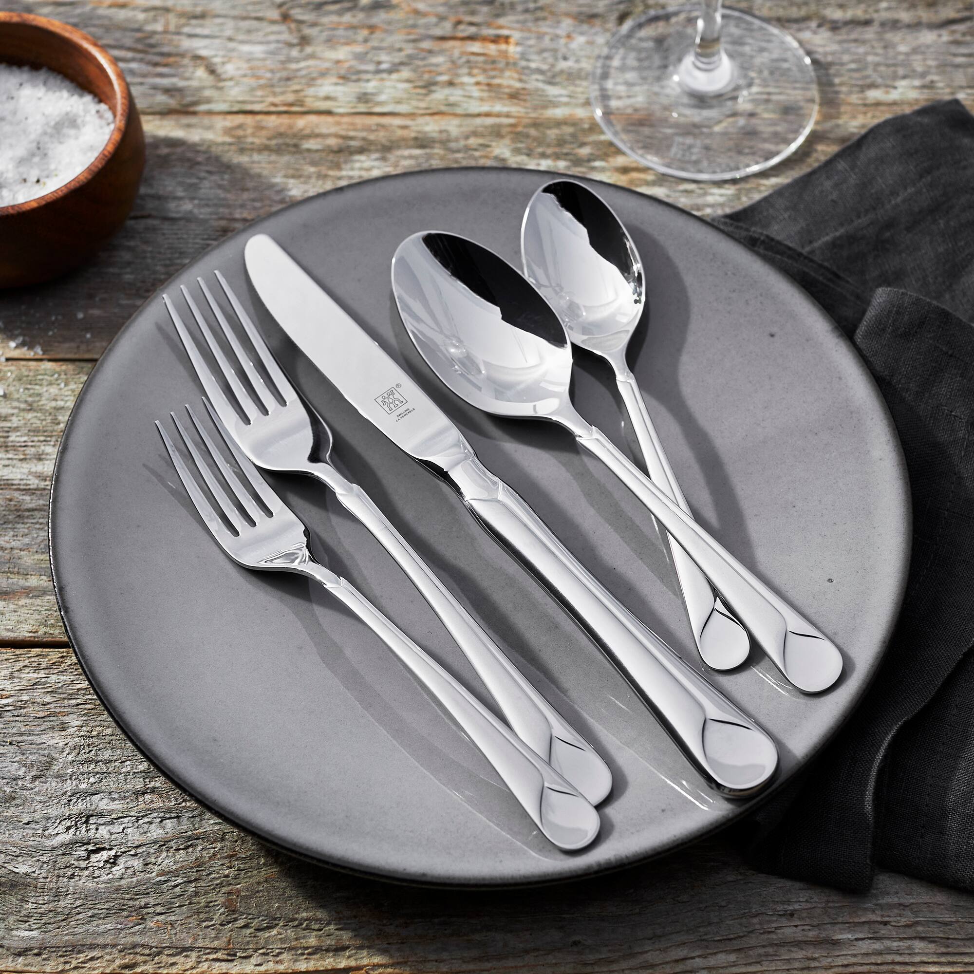 Alt View 2. ZWILLING - ZWILLING Provence 20-Piece 18/10 Stainless Steel Flatware Set, Silver - Stainless Steel.