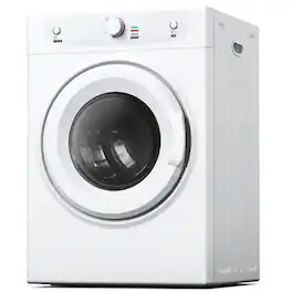 SIMZLIFE - Electric Laundry Dryer 1500W - 28.6 Lbs Load, 4 Programs & 2 Modes, Stainless Steel Tumbler for Home/Apartments/Dorm - White