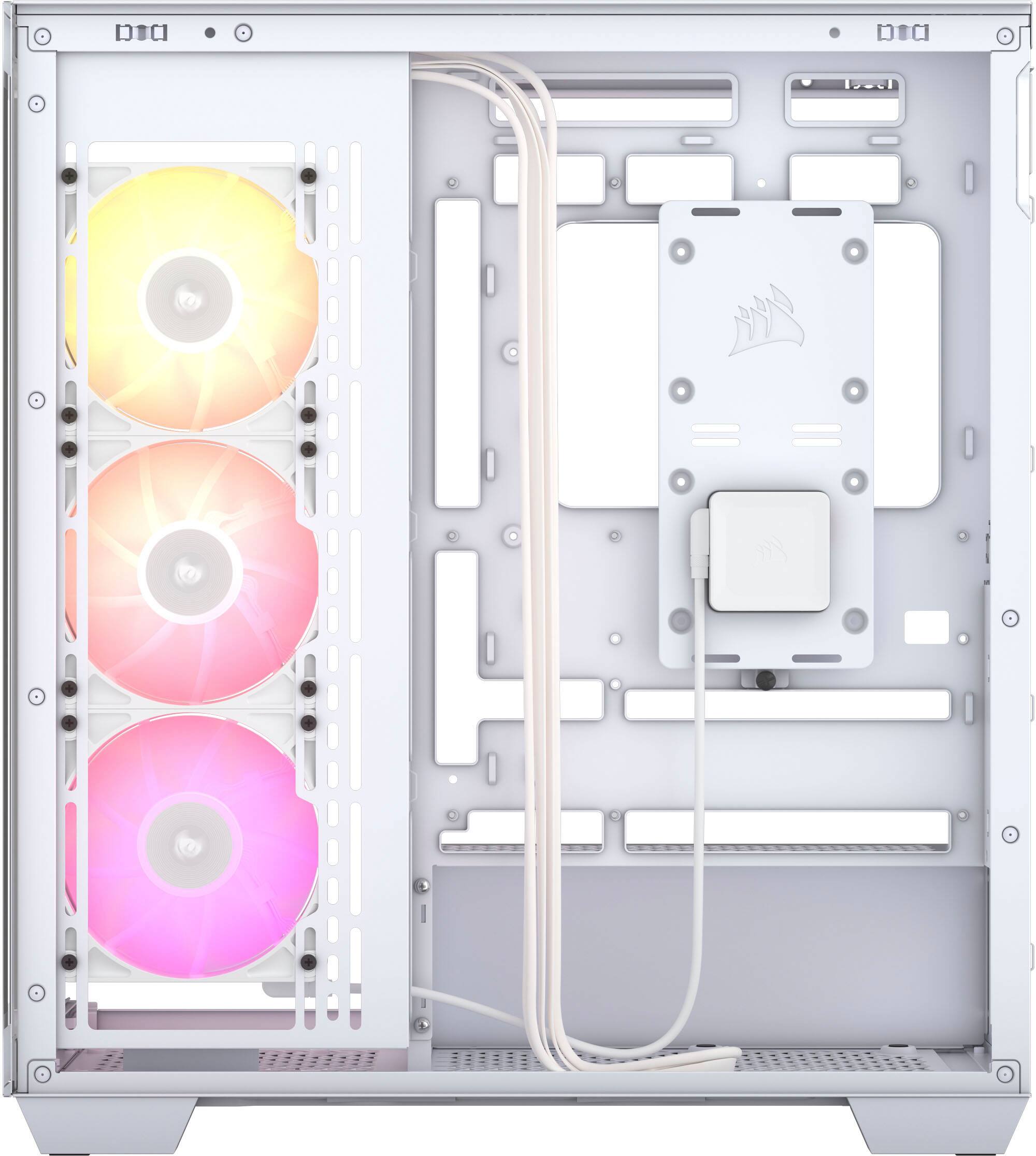 Alt View 22. CORSAIR - iCUE LINK 3500X RGB ATX Mid-Tower PC Case - White.