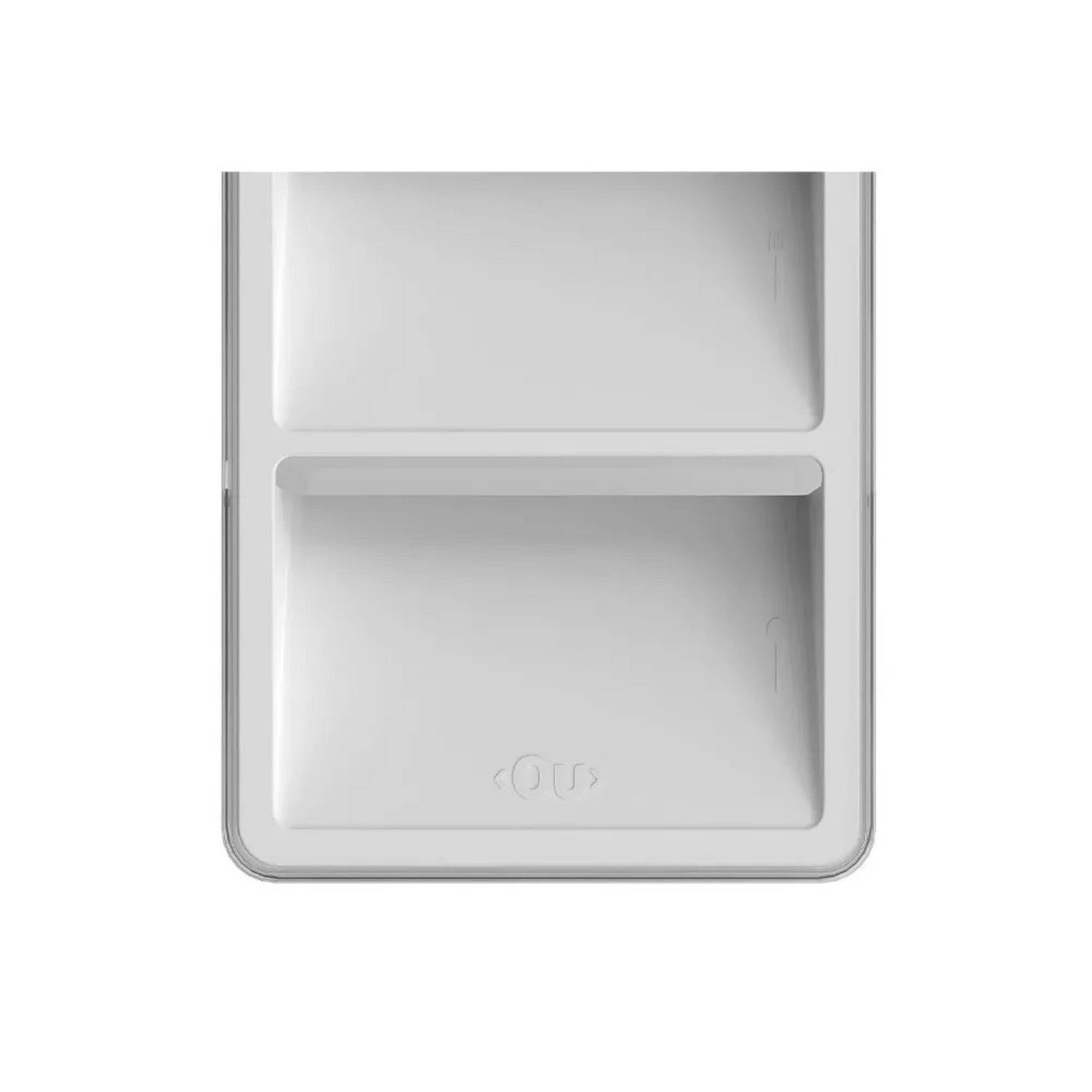 Alt View 1. OU - OU In-Drawer Silverware & Utensils Organizer, 5 Compartments Flatware Storage - 14.75" x 5.9" - White - White.