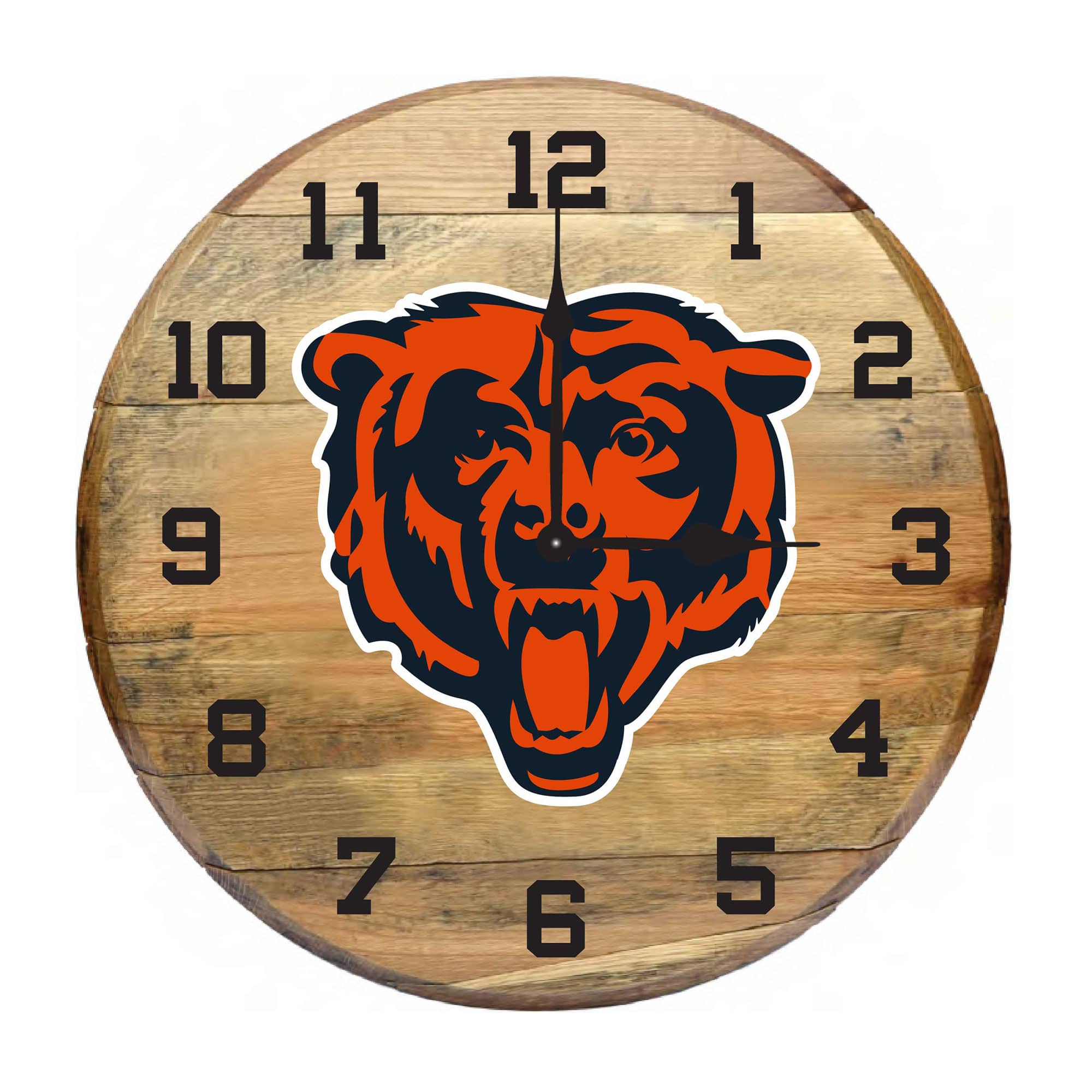 Imperial - Chicago Bears Oak Barrel Clock - Multicolor