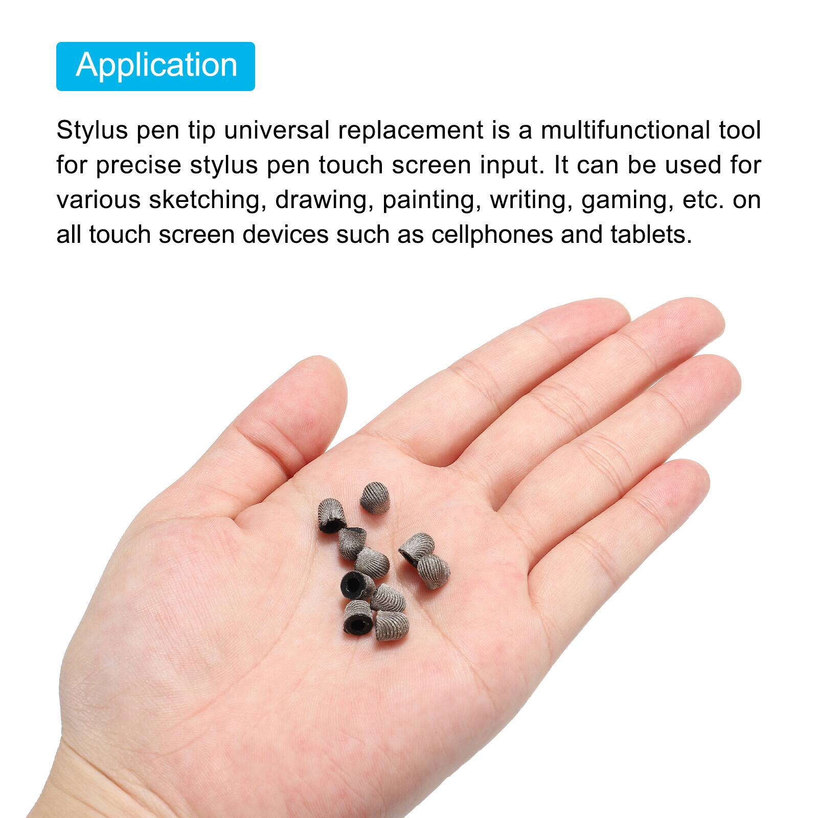 Application

Stylus pen tip universal replacement is a multifunctional tool for precise stylus pen touch screen input. It can be used for various sketching, drawing, painting, writing, gaming, etc. on all touch screen devices such as cellphones and tablets.