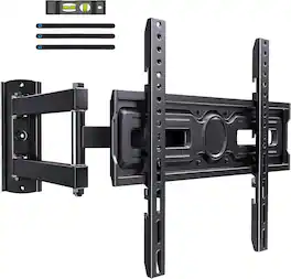 Dazzed Corner - Full Motion TV Wall Mount 26–65", Corner Articulating Arm, VESA 400x400 - Black