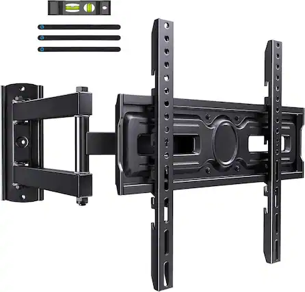 Front. Dazzed Corner - Full Motion TV Wall Mount 26–65", Corner Articulating Arm, VESA 400x400 - Black.