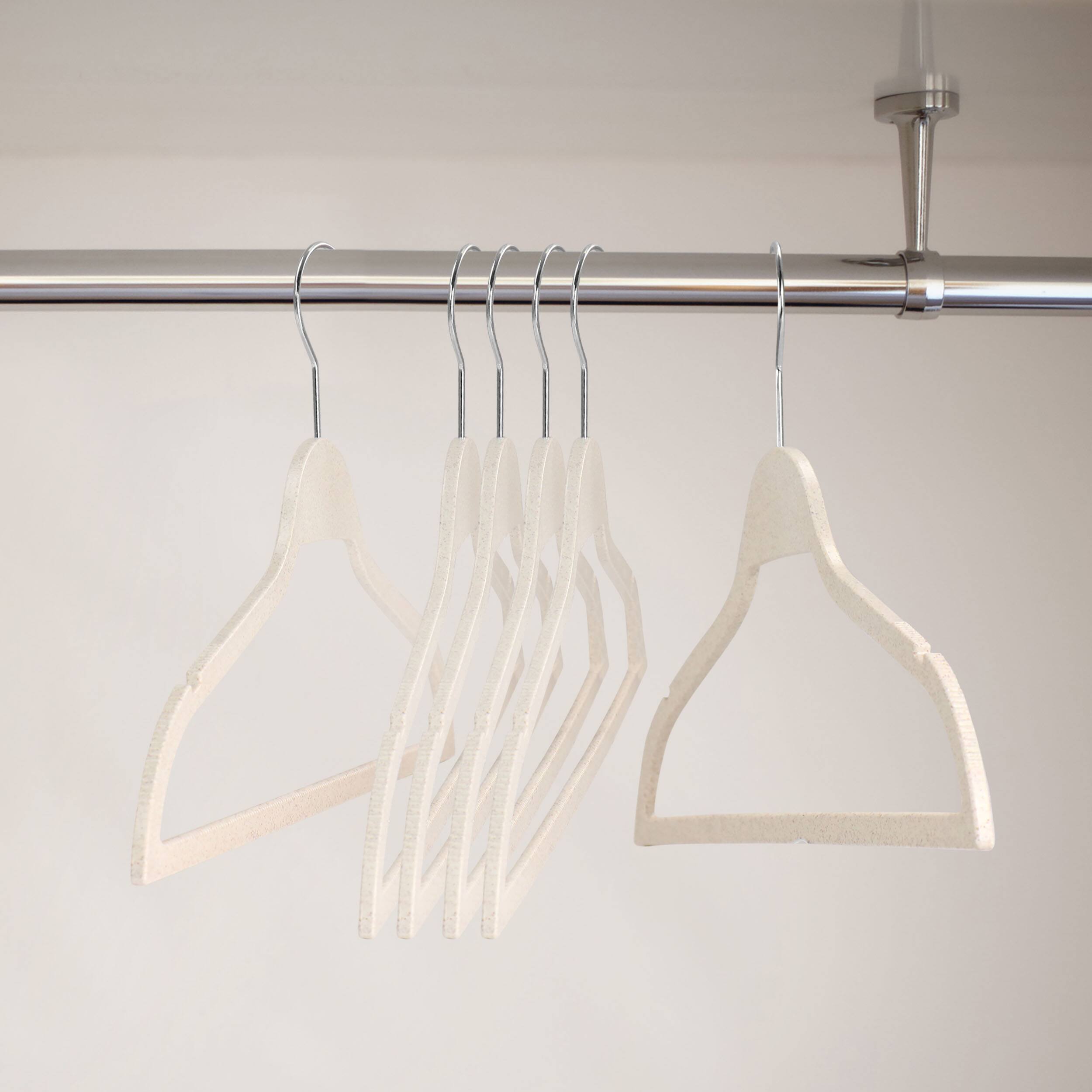 Alt View 7. Elama - Elama Home 20 Piece Biodegradable Coat Hangers in Wheat - Wheat.