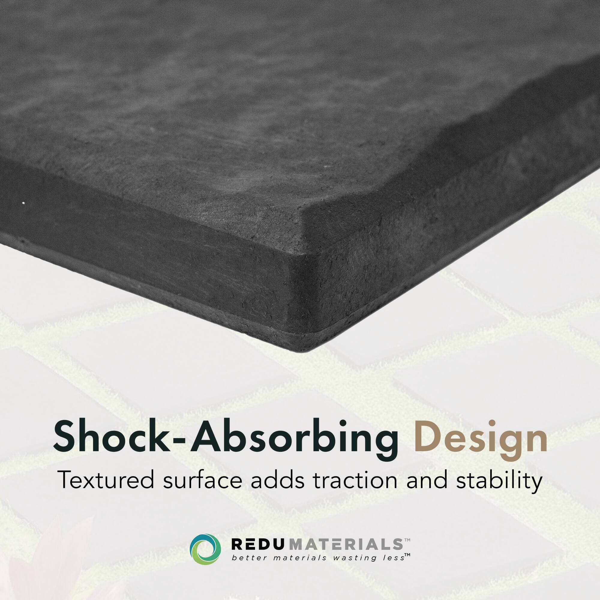 Shock-Absorbing Design  
Textured surface adds traction and stability  

REDU MATERIALS  
better materials wasting less™