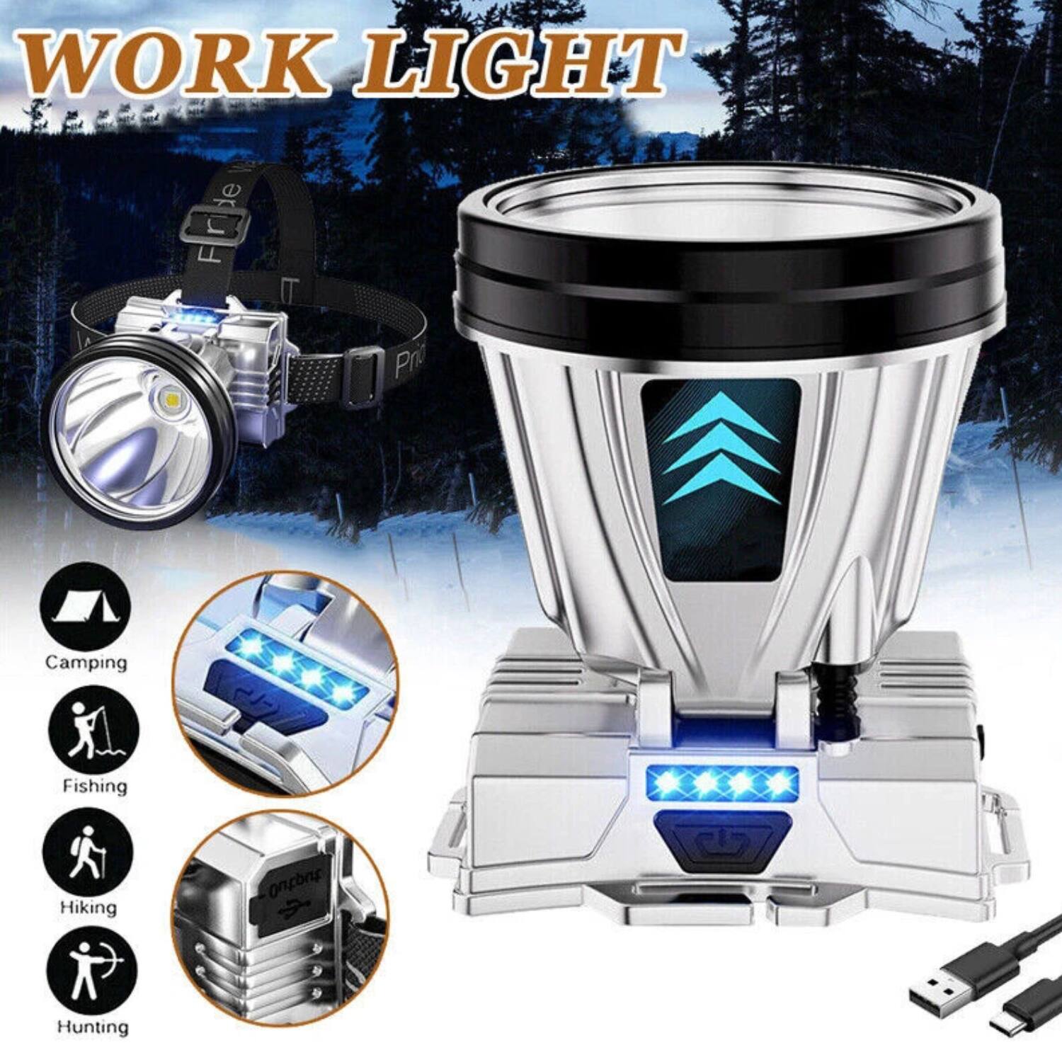 WORK LIGHT

Camping  
Fishing  
Hiking  
Hunting