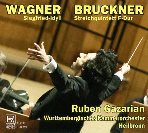 WAGNER  
Siegfried-Idyll  

BRUCKNER  
Streichquintett F-Dur  

Ruben Gazarian  
Württembergisches Kammerorchester  
Heilbronn  

B  
RBCRDS 100 391  
DDD