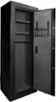 Left. Barska - Extra-Large Biometric Rifle Safe - Black.
